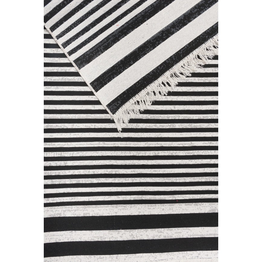 Tapete reversível KILIM GOLD 80x150 cm preto/branco