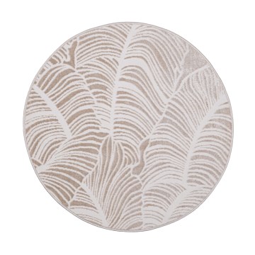 Tapete SALAMANCA 100 cm bege/branco, padrão foliar
