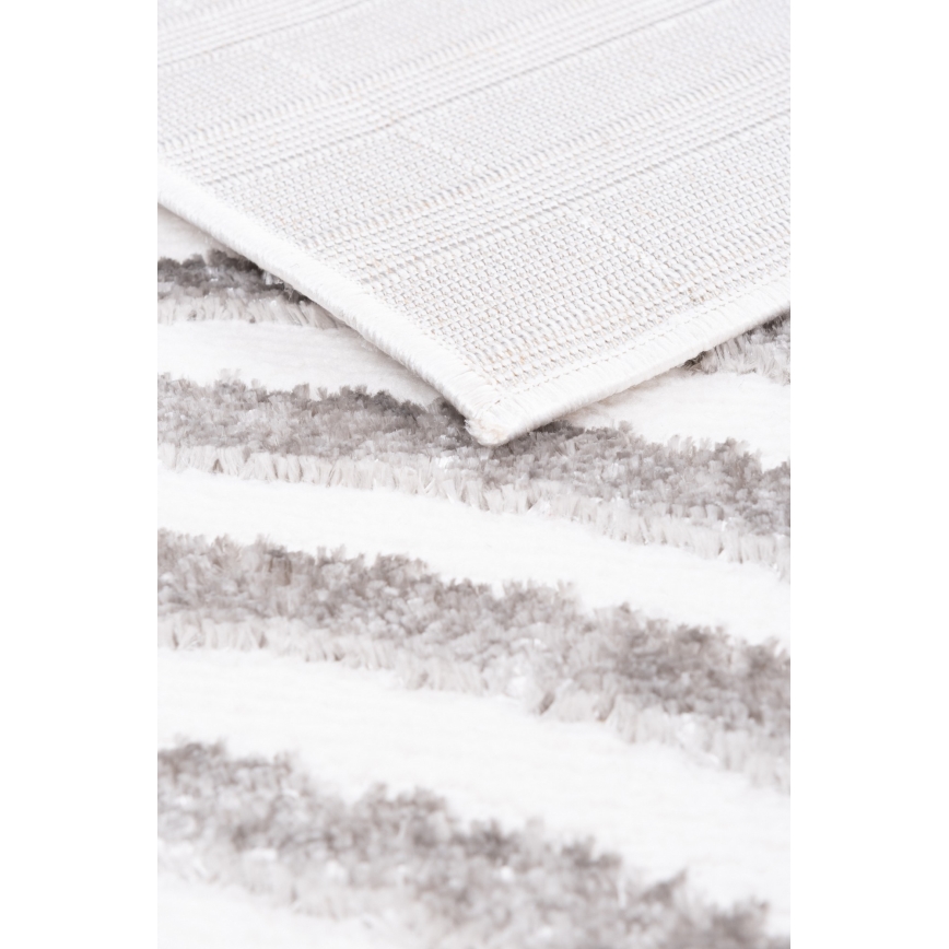 Tapete SALAMANCA 120x170 cm cinzento/branco