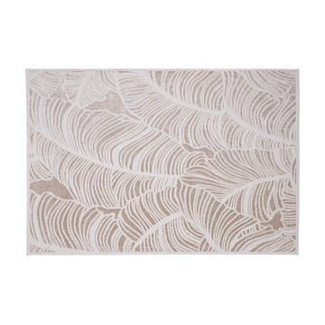 Tapete SALAMANCA 160x230 cm bege/branco/padrão de folhas