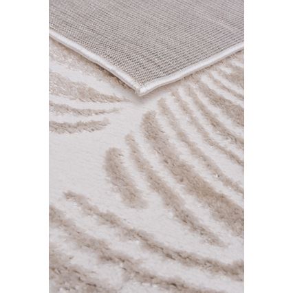Tapete SALAMANCA 160x230 cm bege/branco/padrão de folhas