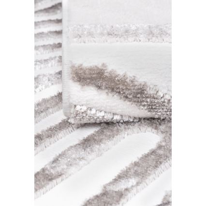 Tapete SALAMANCA 160x230 cm cinzento/branco