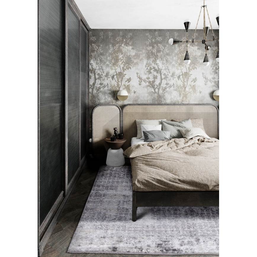 Tapete SALAMANCA 67x120 cm cinzento/branco