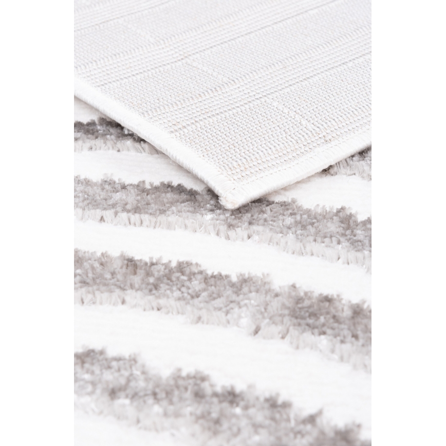 Tapete SALAMANCA 67x120 cm cinzento/branco