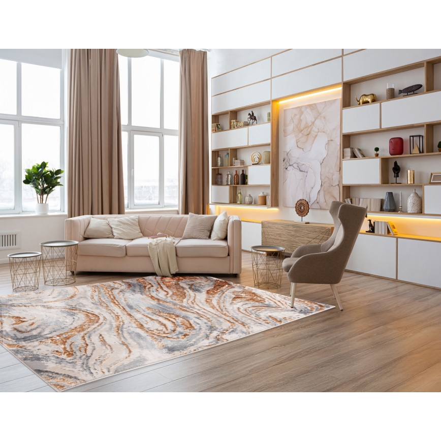 Tapete STONE 120x160 cm bege/cinzento