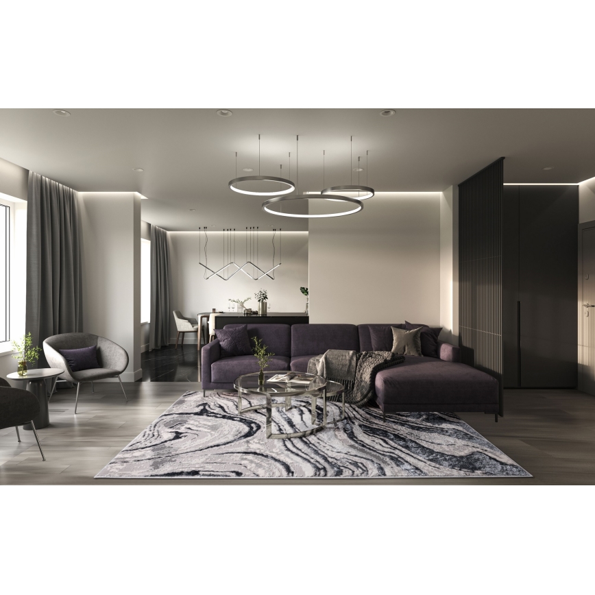 Tapete STONE 120x160 cm cinzento/antracite