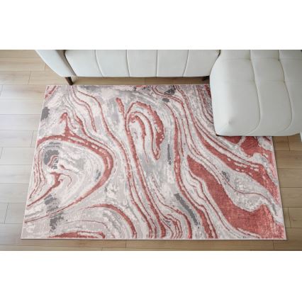 Tapete STONE 120x160 cm rosa/cinza