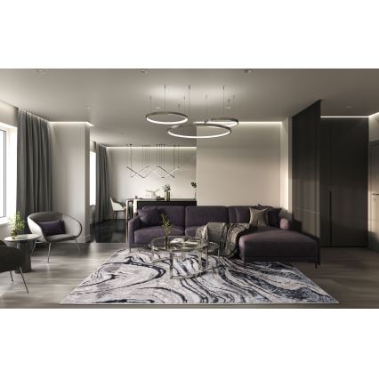 Tapete STONE 80 x 140 cm cinza/antracite
