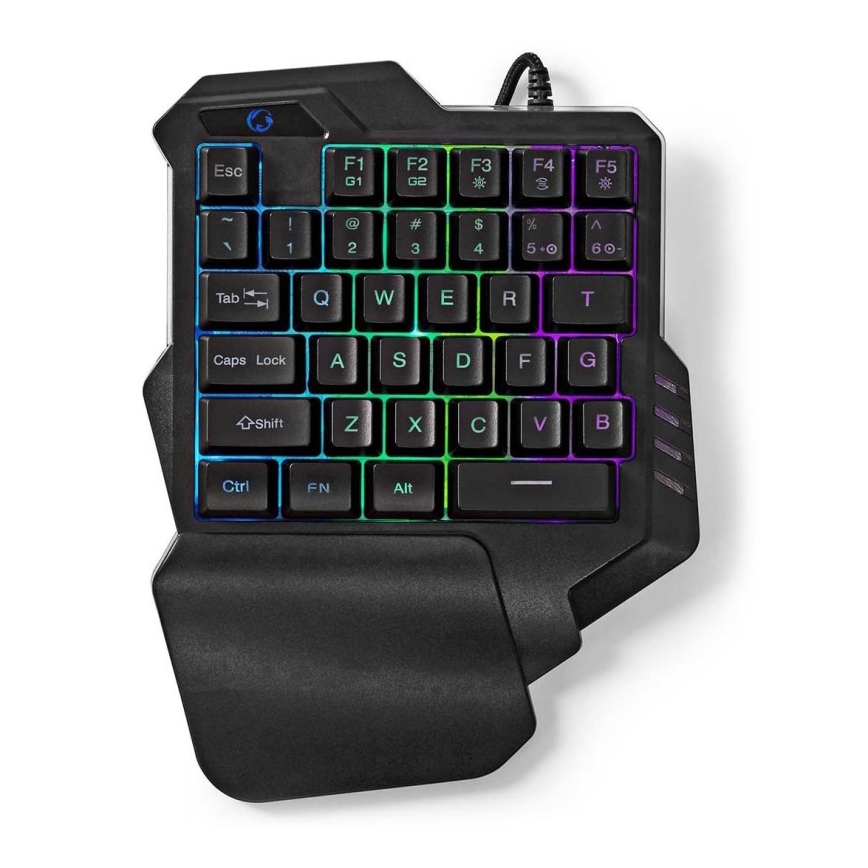 Teclado de gaming para uma mão LED RGB 5V