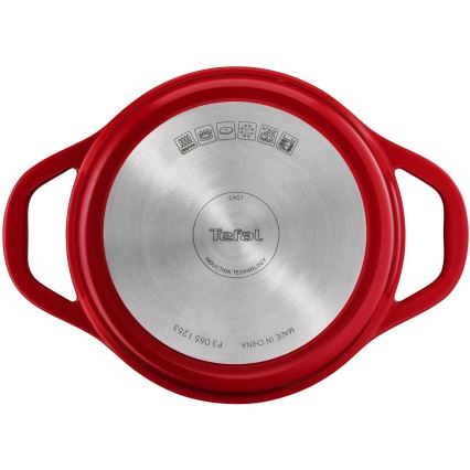 Tefal - Caçarola com tampa AIR 20 cm vermelha