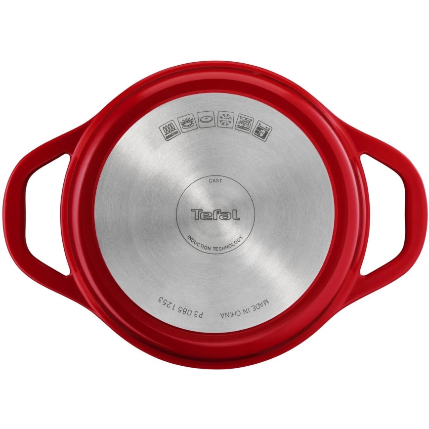 Tefal - Caçarola com tampa AIR 20 cm vermelha