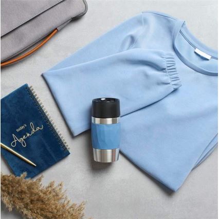 Tefal - Caneca térmica 300 ml COMPACT MUG aço inoxidável/azul