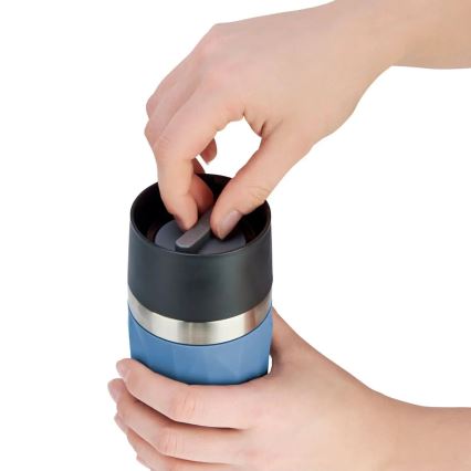 Tefal - Caneca térmica 300 ml COMPACT MUG aço inoxidável/azul