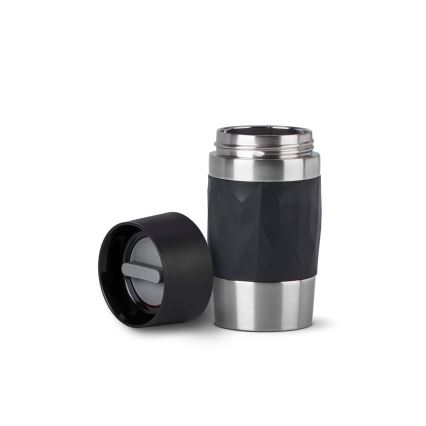 Tefal - Caneca térmica 300 ml COMPACT MUG aço inoxidável/preto