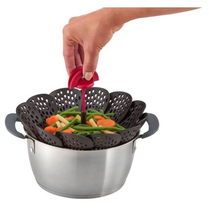 Tefal - Cesto para cozer a vapor INGENIO preto/vermelho
