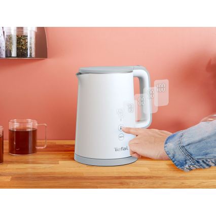 Tefal - Chaleira elétrica SENSE 1 L 1800 W/230 V branca