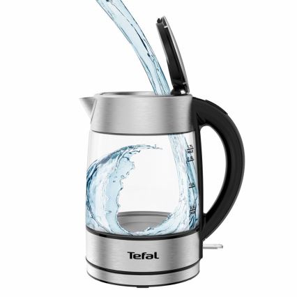Tefal - Chaleira GLASS 1,7 l  2200W/230V cromado mate