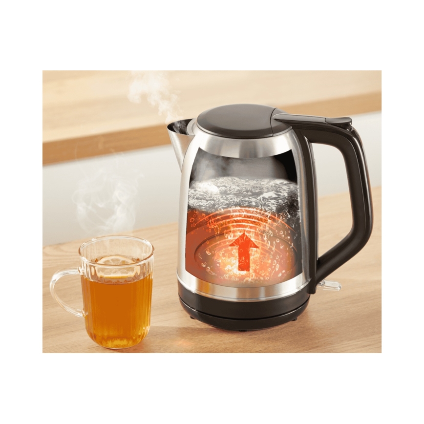 Tefal - Chaleira SUBITO 1,7l 2400W/230V aço inoxidável/preto