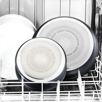 Tefal - Conjunto de 3 frigideiras INGENIO BLACK STONE