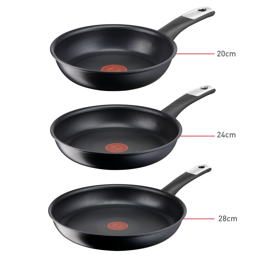Tefal - Conjunto de 3 frigideiras PERFECT TOUCH