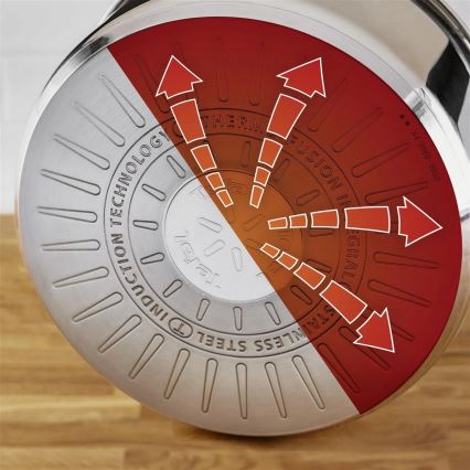 Tefal - Conjunto de 3 panelas DELICIOUS em aço inoxidável