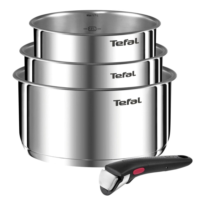 Tefal - Conjunto de 4 peças de panelas INGENIO EMOTION em aço inoxidável
