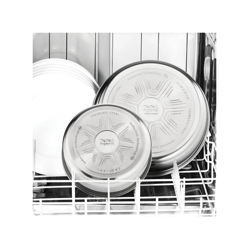 Tefal - Conjunto de 4 peças de panelas INGENIO EMOTION em aço inoxidável