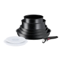 Tefal - Conjunto de 8 peças de panelas INGENIO BLACK STONE