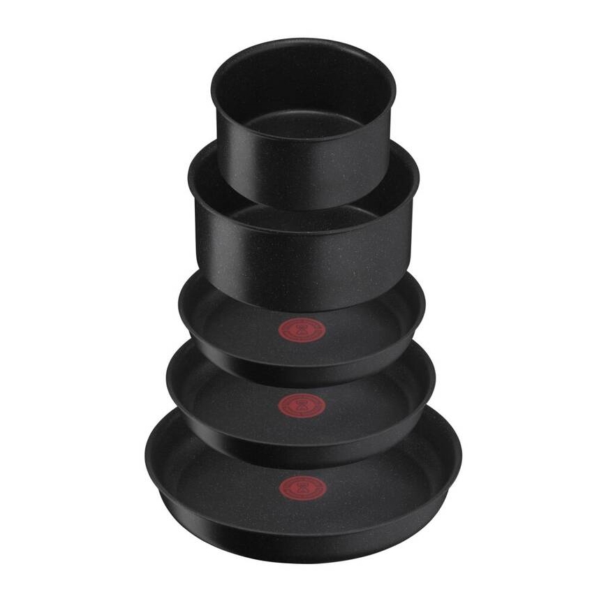 Tefal - Conjunto de 8 peças de panelas INGENIO BLACK STONE
