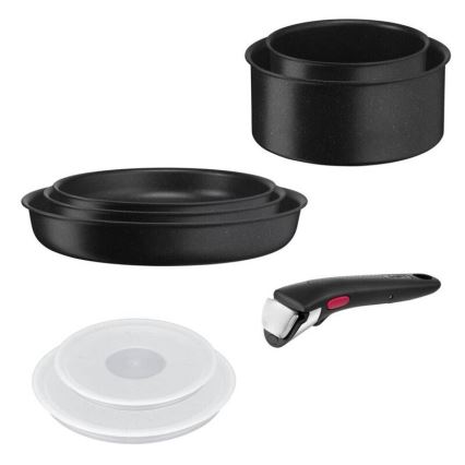 Tefal - Conjunto de 8 peças de panelas INGENIO BLACK STONE