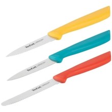 Tefal - Conjunto de facas de aço inoxidável 3 pçs COLORFOOD