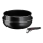 Tefal - Conjunto de frigideiras 3 unid. INGENIO EASY COOK & CLEAN BLACK