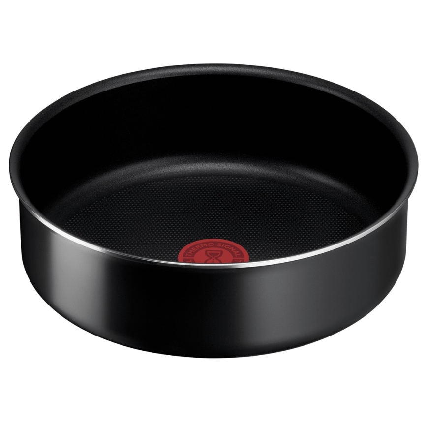 Tefal - Conjunto de frigideiras 3 unid. INGENIO EASY COOK & CLEAN BLACK