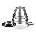 Tefal - Conjunto de panelas 13 peças INGENIO PREFERENCE ON em aço inoxidável