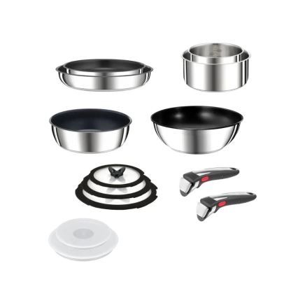 Tefal - Conjunto de panelas 13 peças INGENIO PREFERENCE ON em aço inoxidável