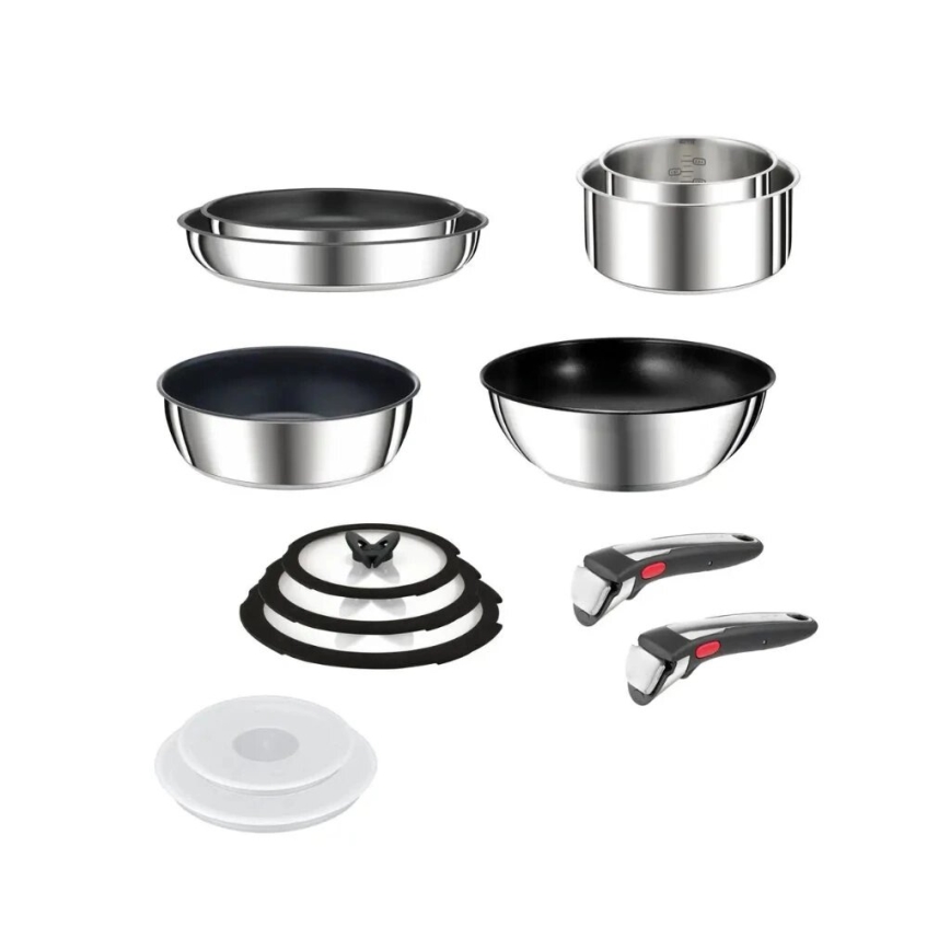 Tefal - Conjunto de panelas 13 peças INGENIO PREFERENCE ON em aço inoxidável