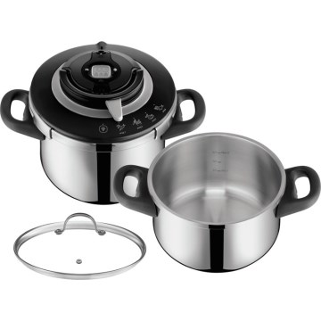Tefal - Conjunto de panelas de pressão 4,5/6 l CLIPSO+ CHEF