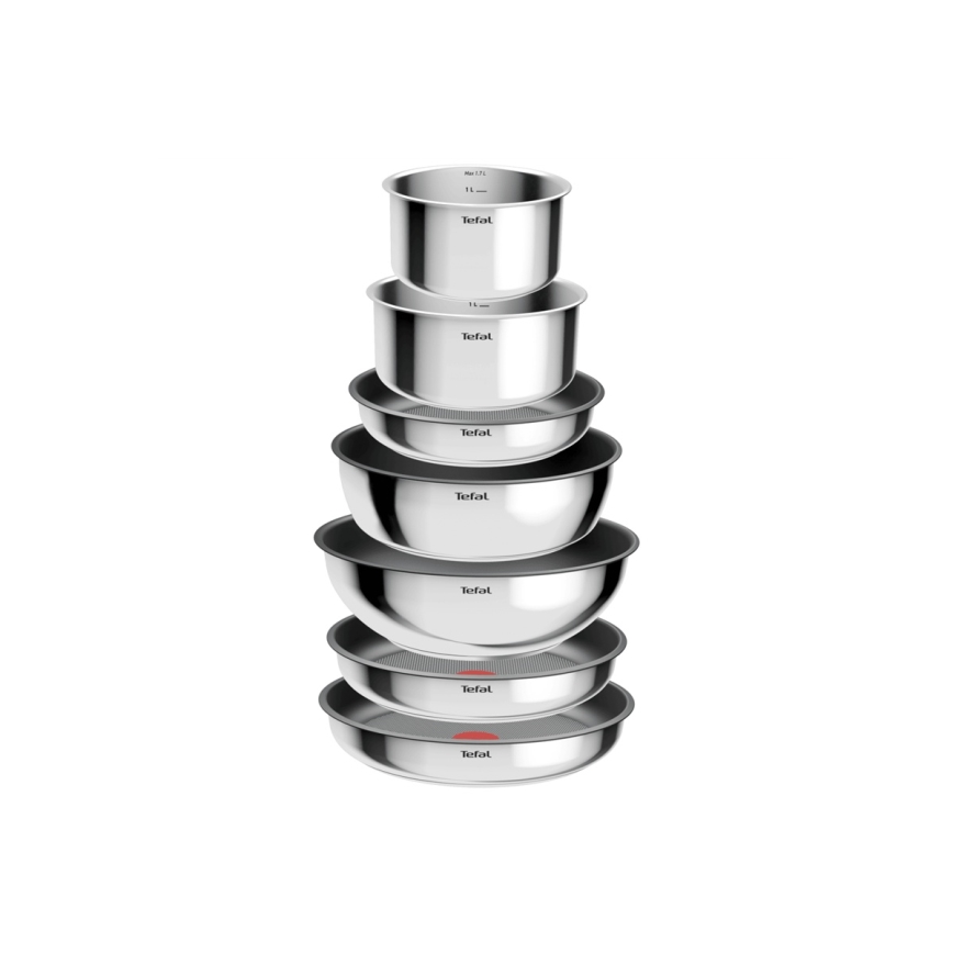 Tefal - Conjunto de panelas INGENIO COOK, 15 peças, inox