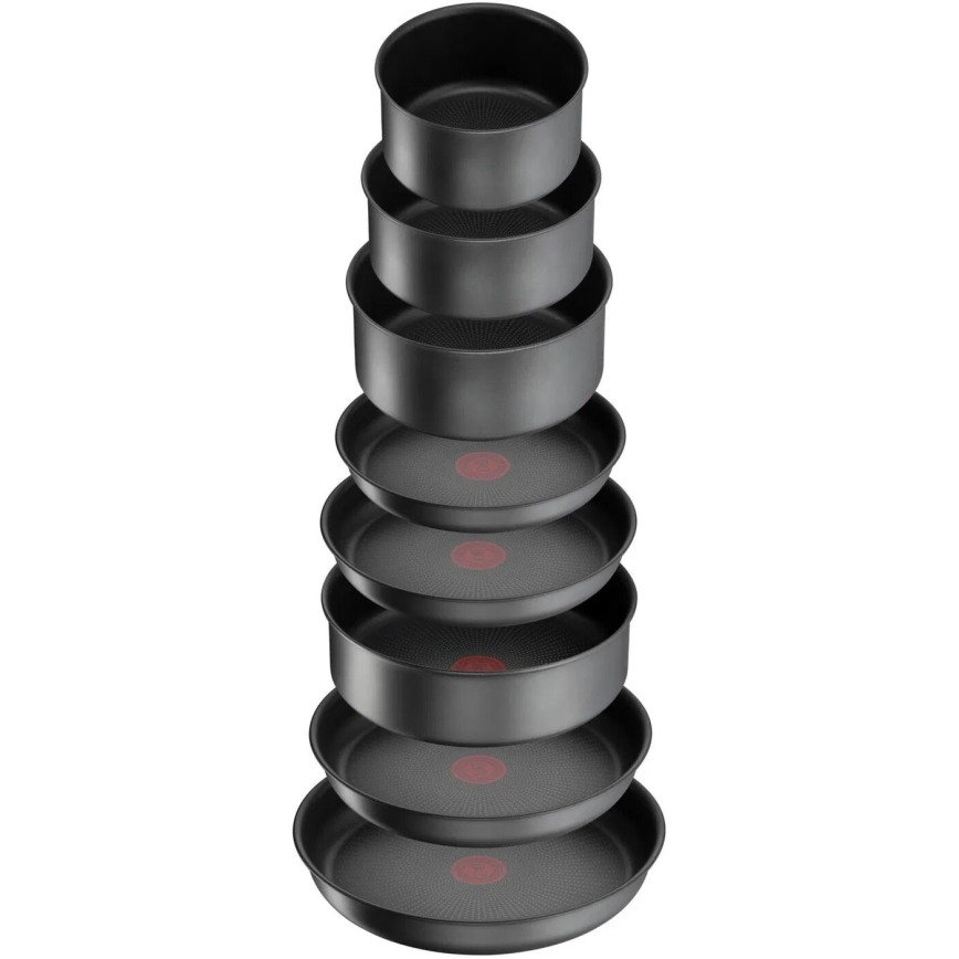 Tefal - Conjunto de panelas INGENIO DAILY CHEF ON, 20 peças, preto