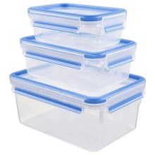 Tefal - Conjunto de recipientes para comida 3 pçs MASTER SEAL FRESH azul