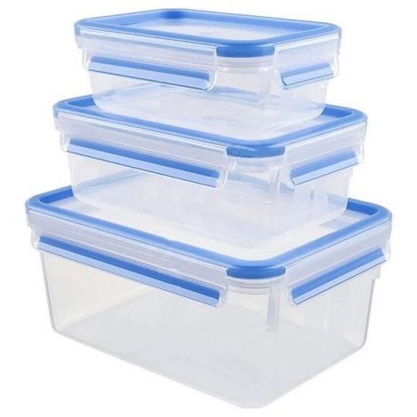 Tefal - Conjunto de recipientes para comida 3 pçs MASTER SEAL FRESH azul