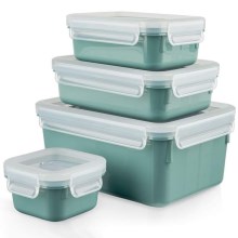 Tefal - Conjunto de recipientes para comida 4 pçs MSEAL COLOR verde