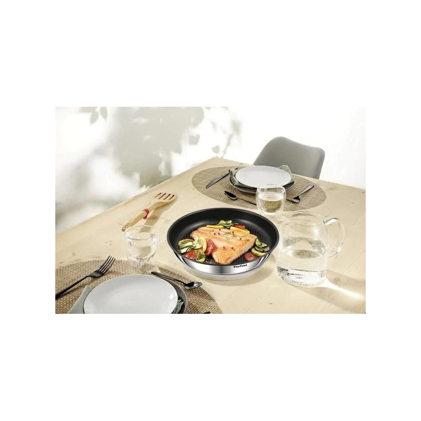 Tefal - Conjunto de utensílios de cozinha 10 unid. INGENIO EMOTION aço inoxidável