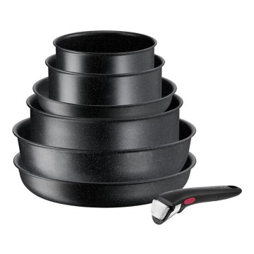 Tefal - Conjunto de utensílios de cozinha 7 pçs INGENIO BLACK STONE