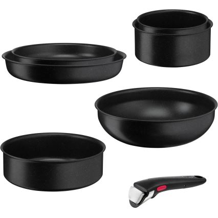 Tefal - Conjunto de utensílios de cozinha 7 pçs INGENIO BLACK STONE