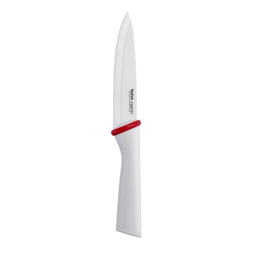 Tefal - Faca universal de cerâmica INGENIO 13 cm branco/vermelho