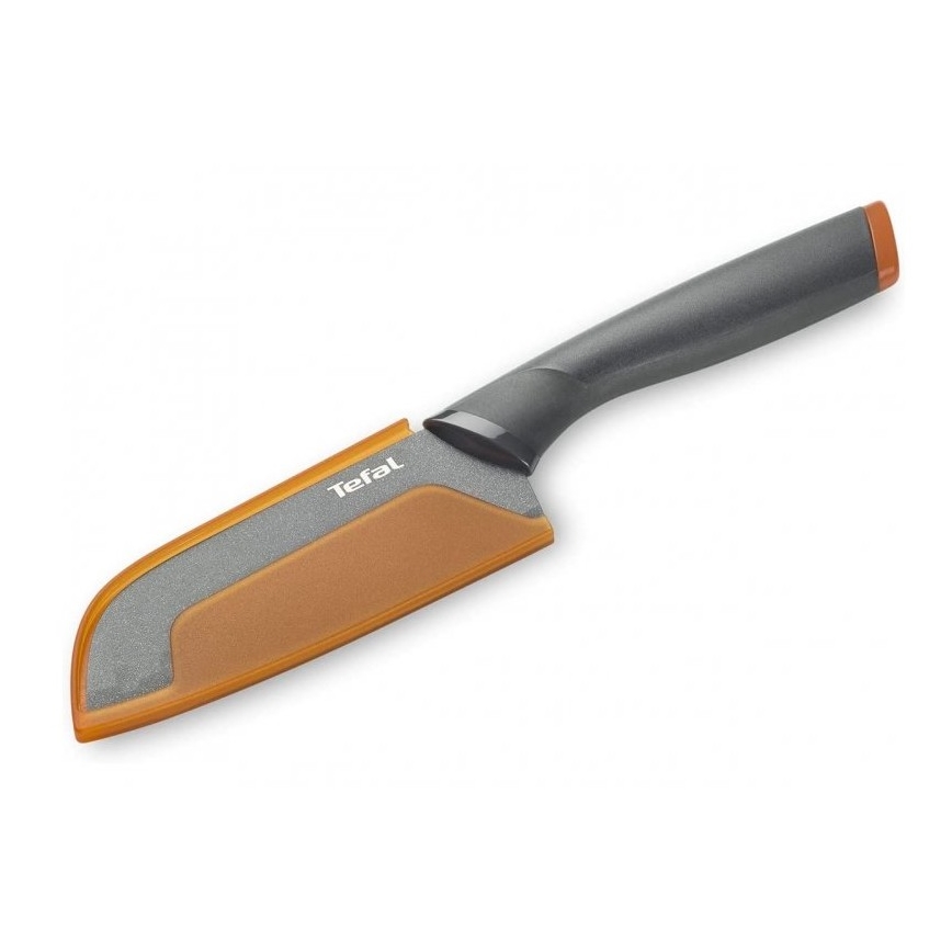 Tefal - Faca de aço inoxidável santoku FRESH KITCHEN 12 cm cinzento/laranja