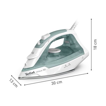 Tefal - Ferro de engomar VIRTUO 2000W/230V verde