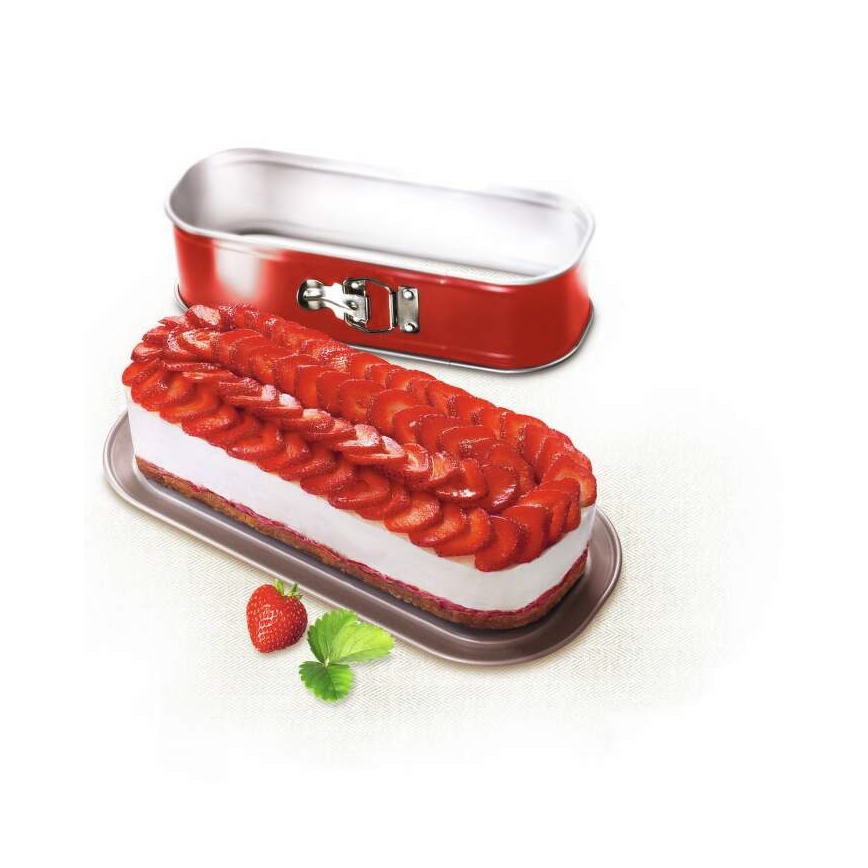 Tefal - Forma oval rebatível DELIBAKE 30x11 cm vermelho