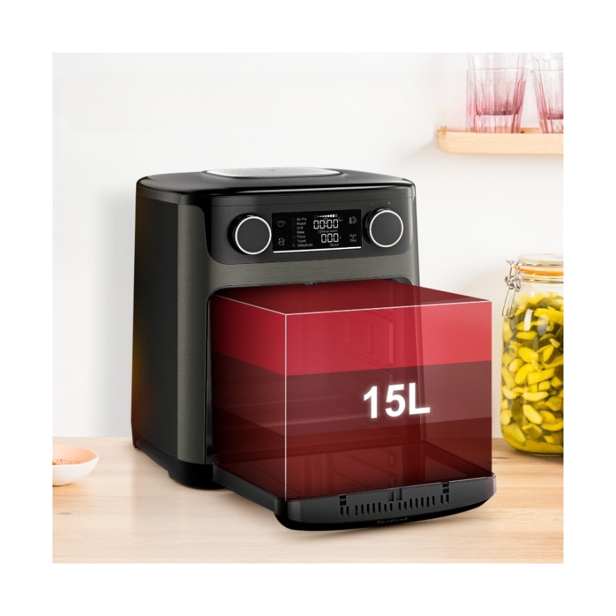 Tefal - Fritadeira Air Fryer 15 l EASY FRY 9 em 1 1800W/230V preta